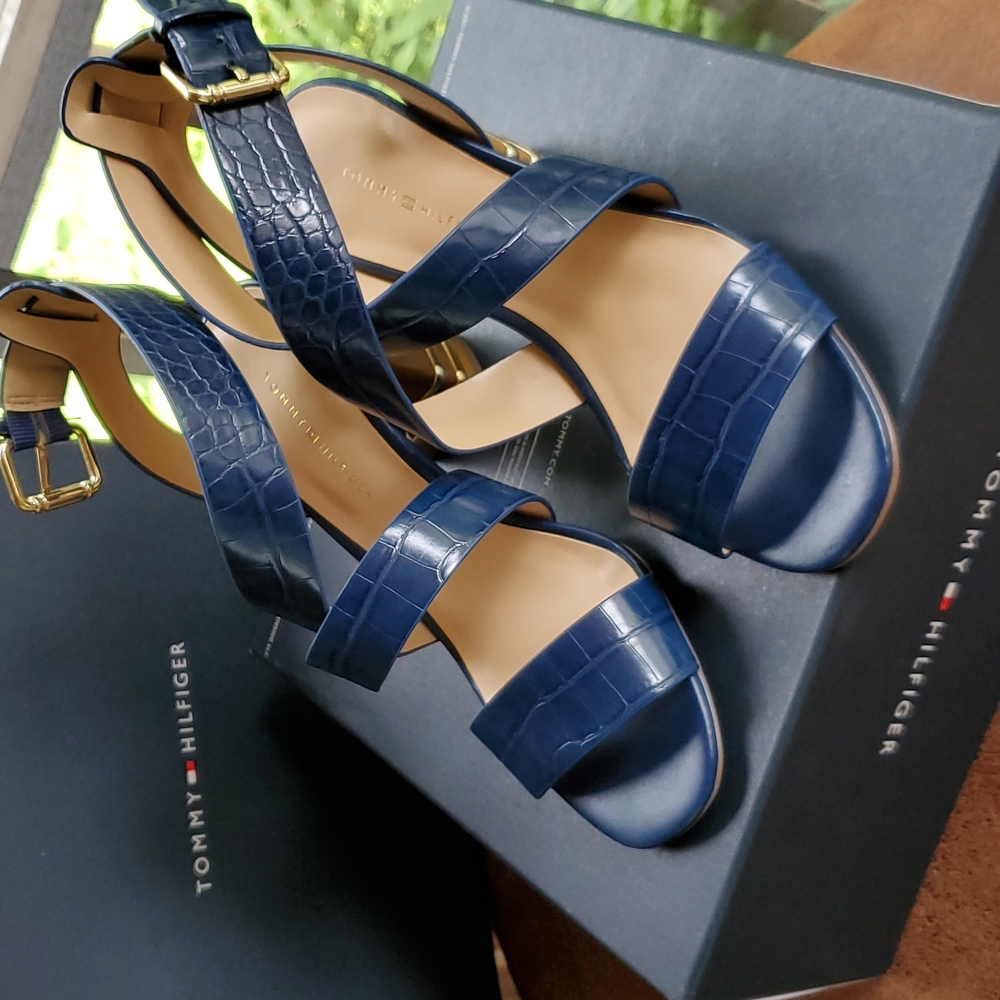 Tommy Hilfiger Stylish Blue Sandal Heels Size 6